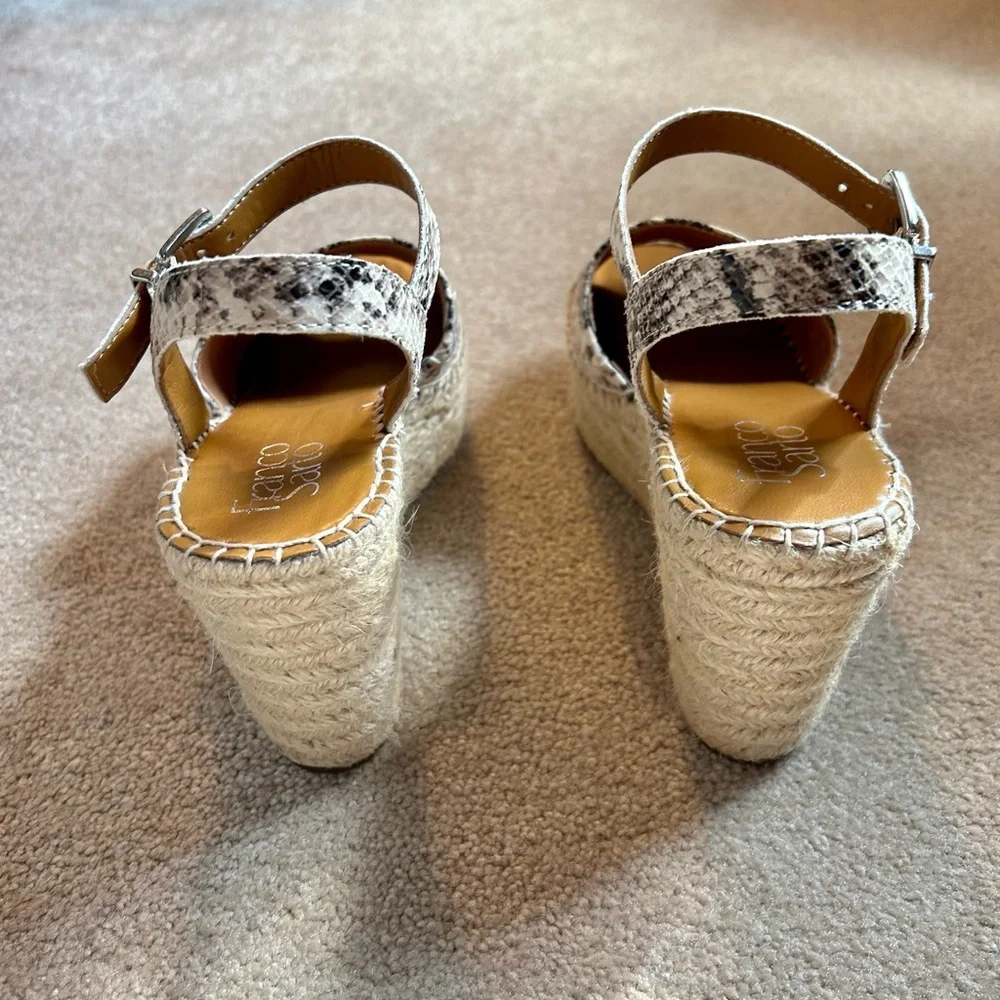 Franco Sarto Snakeprint Leather Wedges - Picture 5 of 13
